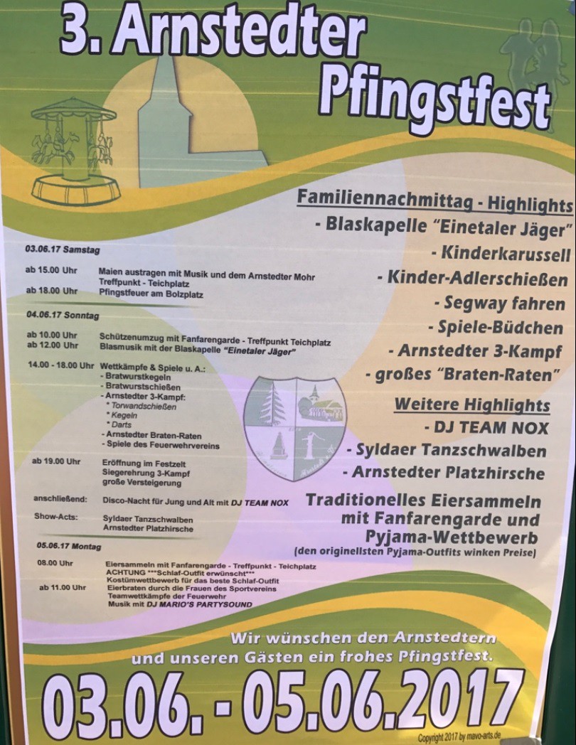 Pfingsfest 2017 in Arnstedt
